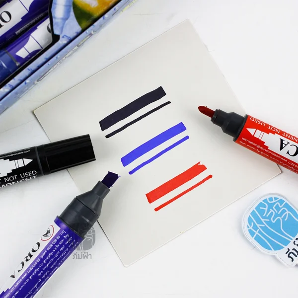 Orca ปากกาเคมี 2 หัว หมึกปากกาเคมีไม่สามารถลบได้ (Permanent) (1 ด้าม/สี) image 2 Orca ปากกาเคมี 2 หัว หมึกปากกาเคมีไม่สามารถลบได้ (Permanent) (1 ด้าม/สี) image 2