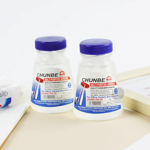 กาว กาวน้ำใส Chunbe ขนาด 40 ml. หัวฟองน้ำ และ 160ml. พร้อมไม้พาย image 5