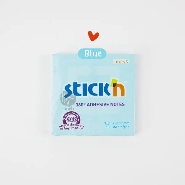 ( 1 แพ็ค) กระดาษโน้ต โพสอิท มีกาวในตัว Stick'n แถบกาว 4 ด้าน ขนาด 3x3 นิ้ว 100 แผ่น image 7