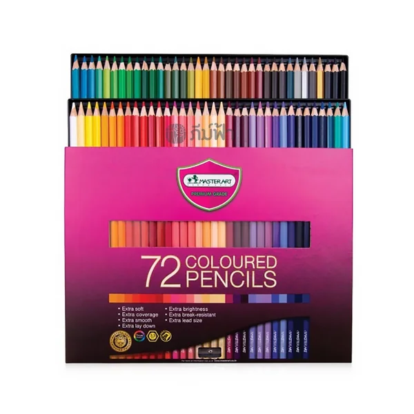สีไม้ Master Art (มาสเตอร์อาร์ต) รุ่น Premium Grade 60สี 72สี หัวเดียว / สองหัว image 4 สีไม้ Master Art (มาสเตอร์อาร์ต) รุ่น Premium Grade 60สี 72สี หัวเดียว / สองหัว image 4