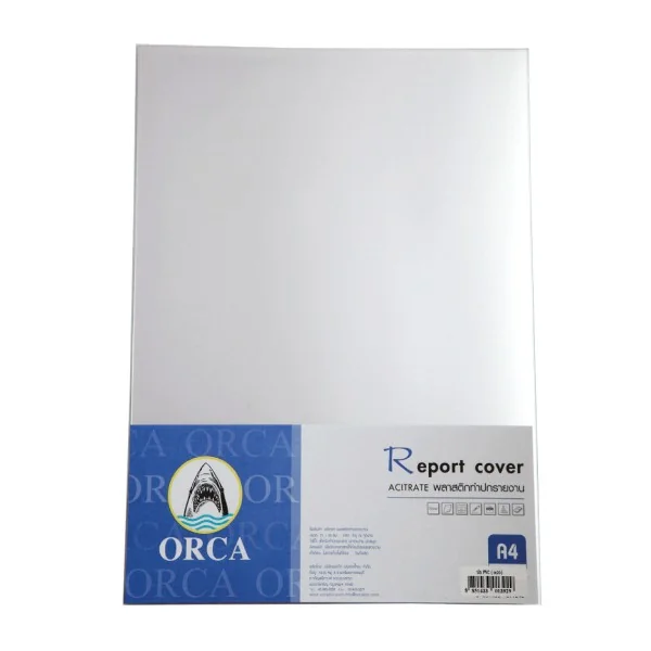 ORCA (ออร์ก้า) ปกใส พลาสติกใสทำปก A4 ปกรายงานใส แผ่นใส หนา140 ไมครอน (100แผ่น/แพ็ก) image 3