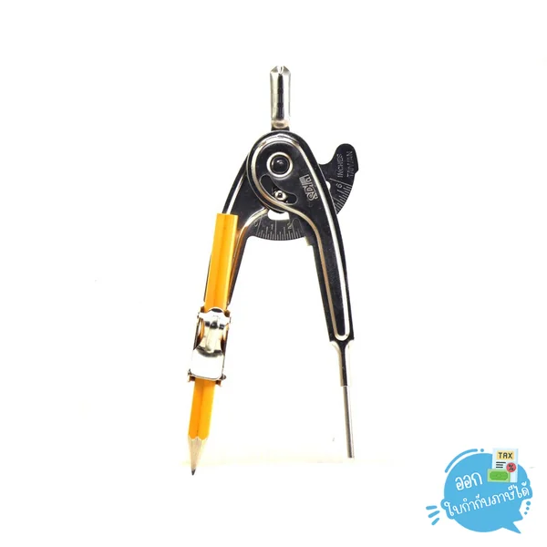( 1 อัน) วงเวียนเขียนแบบ SDI รุ่น 5602 มีสเกลวัดองศาในตัว มาพร้อมดินสอไม้ในชุด ชุดวงเวียน วงเวียน เอสดีไอ