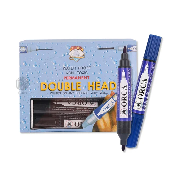 Orca ปากกาเคมี 2 หัว หมึกปากกาเคมีไม่สามารถลบได้ (Permanent) (1 ด้าม/สี) image 4 Orca ปากกาเคมี 2 หัว หมึกปากกาเคมีไม่สามารถลบได้ (Permanent) (1 ด้าม/สี) image 4