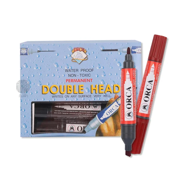 Orca ปากกาเคมี 2 หัว หมึกปากกาเคมีไม่สามารถลบได้ (Permanent) (1 ด้าม/สี) image 6 Orca ปากกาเคมี 2 หัว หมึกปากกาเคมีไม่สามารถลบได้ (Permanent) (1 ด้าม/สี) image 6