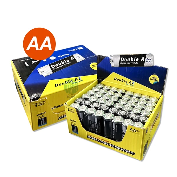 (ยกกล่อง) 12 แพ็ก ถ่านคาร์บอนซิงค์ Double A ขนาด AA / AAA กำลังไฟ 1.5V image 7 (ยกกล่อง) 12 แพ็ก ถ่านคาร์บอนซิงค์ Double A ขนาด AA / AAA กำลังไฟ 1.5V image 7