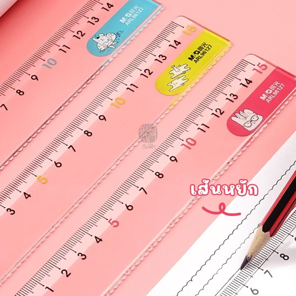 ( 1 ชิ้น) ไม้บรรทัด พลาสติก M&G ขนาด 15 ซม. image 3 ( 1 ชิ้น) ไม้บรรทัด พลาสติก M&G ขนาด 15 ซม. image 3