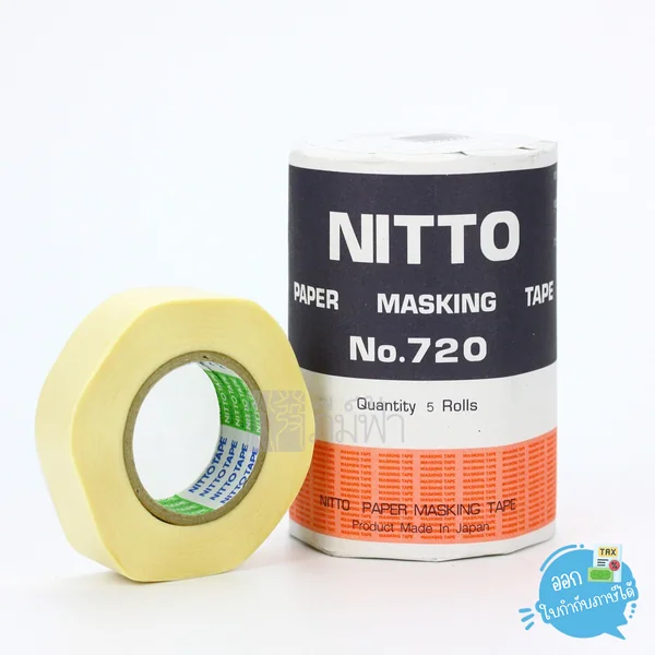 ( 1 ม้วน ) เทปกระดาษ NITTO Tape กาวนิตโต้ 18มม.x18ม.